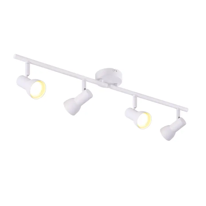 CBJKTX Foco de techo GU10 de 4 llamas, diseño moderno de metal para sala de estar y pasillo - 1