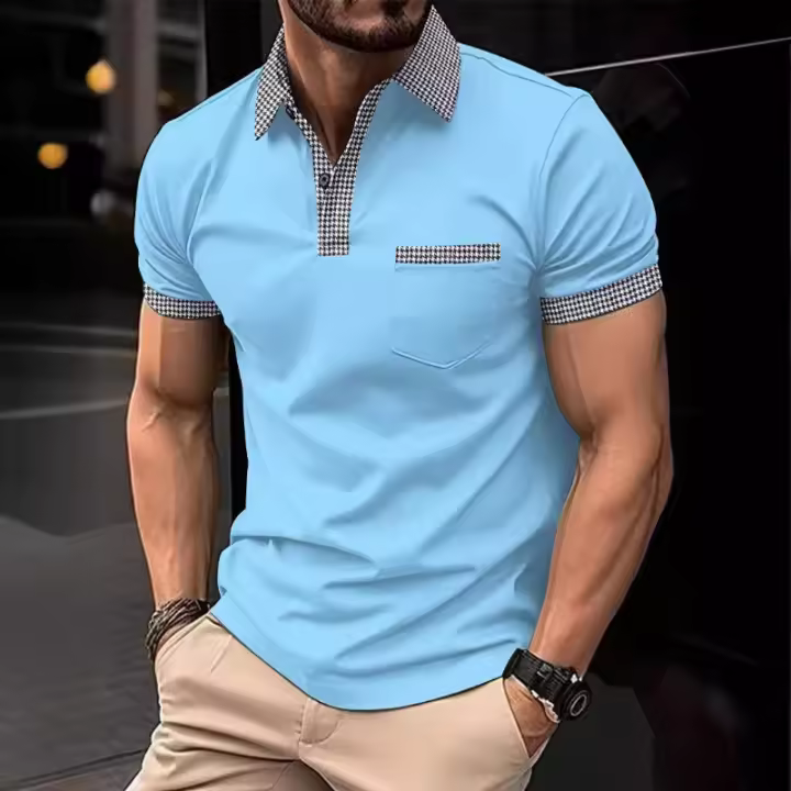 Polo casual de verano para hombre, camiseta de manga corta, polo superior, camiseta, - 1