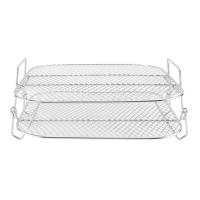 Estante cuadrado de dos capas para freidora de aire, accesorios de acero inoxidable para deshidratador, 4,2-5. 8qt - details 6