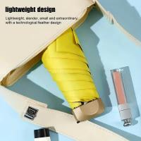 Mini paraguas de cinco pliegues protector solar y protección UV paraguas portátil de moda para hombres y mujeres - details 9