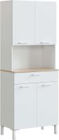 Alacena de Cocina Mueble Auxiliar de 3 Puertas y 1 Cajón Acabado en Blanco Artik y Roble Canadian - details 10