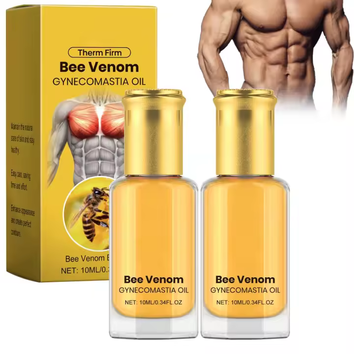 YOUSHEME ThermoFirm Oil, aceite de ginecomastia de veneno de abeja para fortalecer los músculos del pecho (2PCS) - 1