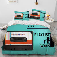 Juego de Ropa de Cama con Música Retro y Nostálgica Funda de Edredón y Funda de Almohada para Cama King Queen Tamaño - details 16