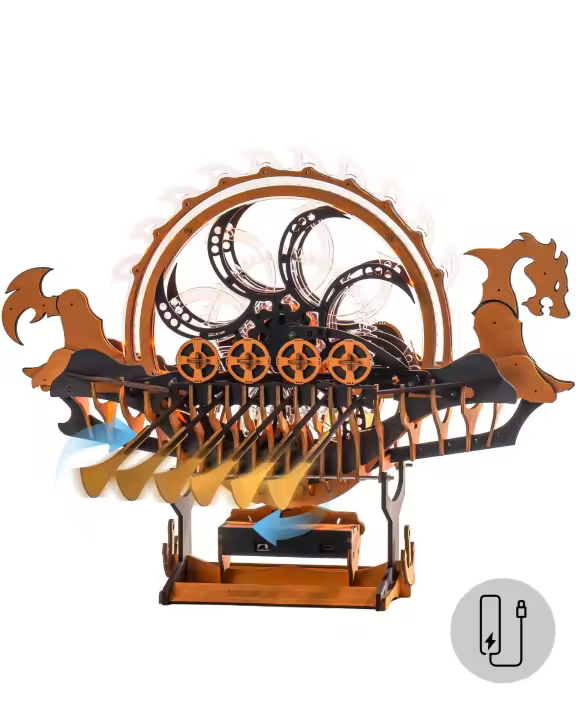 Robotime Rokr Vikingship Modelo Móvil de Madera Ecológica Juguete 3D para Niños - 1