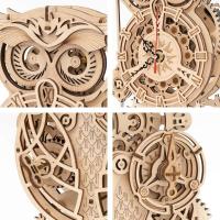Robotime Rokr Reloj de Búho 3D Kit de Bloques de Madera DIY Montaje Fácil - details 5