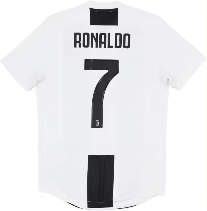 Jersey de Fútbol Retro Juv Ronaldo 2018 Manga Corta Versión para Fanáticos Deportes y Exteriores - 1