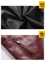 Chaqueta cuero moto hombre resistente viento bordado trail rally Equipo Protector - details 15