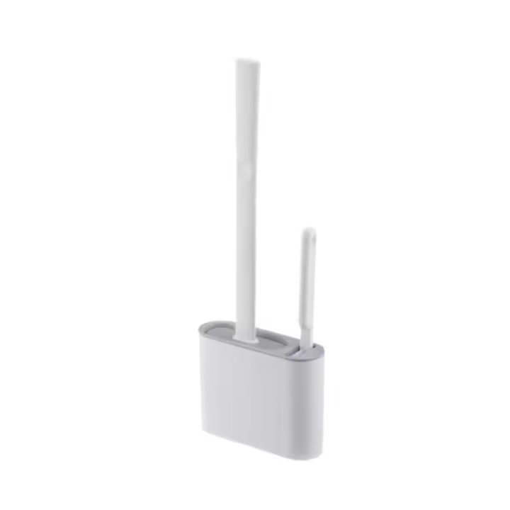 Cepillo De Inodoro Con Pared Montado Herramienta De Limpieza Para El Hogar Sin Esquinas Muertas Conjunto De Limpieza De Inodoro - 1