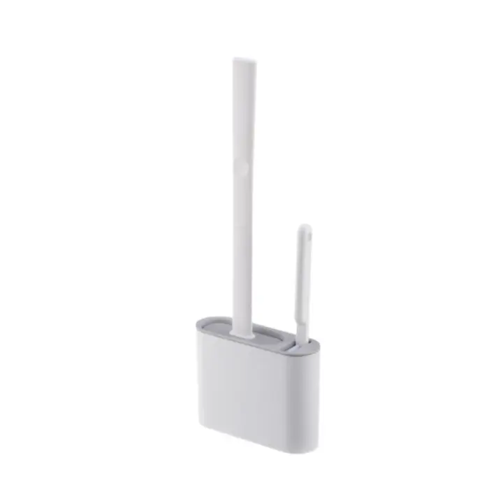 Cepillo De Inodoro Con Pared Montado Herramienta De Limpieza Para El Hogar Sin Esquinas Muertas Conjunto De Limpieza De Inodoro - 1