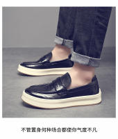 Zapatos de cuero para hombre, tendencia plataforma, zapatos casuales de moda ligera, zapatos de hombre - details 11