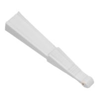Abanico plegable de mano de tela plástica para damas y hombres blanco - details 2