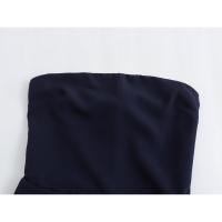 Lino sin tirantes para mujer, cuello recto, espalda, moda elegante para mujer. - details 3