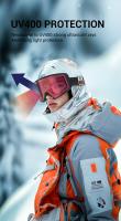 Kapvoe-Gafas de esquí fotocromáticas para hombre y mujer, lentes de nieve antiniebla, magnéticas, de esponja de doble capa para Snowboard - details 9