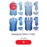 Chaleco S-5xl de 20 colores para hombre, chaleco ajustado de seda lisa, rosa, azul, negro, rojo, morado, blanco y caqui, chaqueta sin mangas Barry Wang - details 18