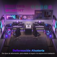 Mesa de Juego en Forma de L 130x130cm Soporte para Monitor Soporte para Auriculares - details 33