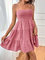 Mini vestido sin mangas combinado con chaleco tipo camiseta de verano para mujer, falda corta líquida para acampar - details 30