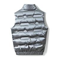 Chaleco Informal para Hombre Abrigo Sólido sin Mangas, Cuello Levantado, Almohadilla de Algodón con Cremallera, Calidez para Otoño e Invierno - details 4