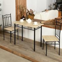 Juego de Comedor de Madera Veteada y Sillas Mesa y Sillas de Metal para Comedor, Cocina y Sala de Estar - details 12