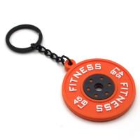 Mini llavero con placas de barra a la moda, llavero con placas de barra creativas de simulación, joyería con mancuernas, regalos colgantes de la serie Fitness - details 2