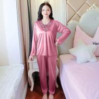 Conjunto de pijama de satén grande 5XL, pijamas cortos, decoración del hogar de mediana edad, pijamas de mujer baratos - details 63