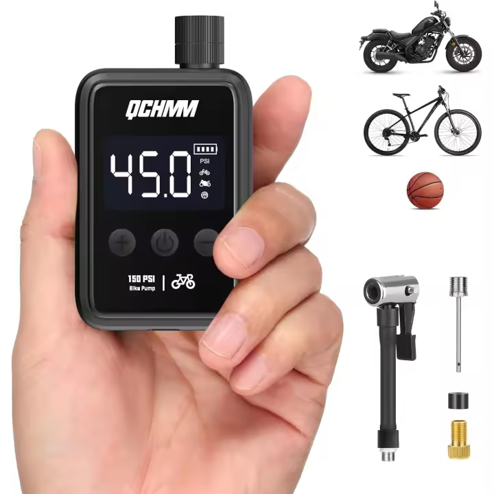 Bomba de Bicicleta Portátil con Pantalla LCD Digital Mini Inflador para Bicicletas Eléctricas - 1