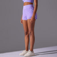 Pantalones cortos de malla transparente para yoga para mujer, transpirables, de secado rápido, para gimnasio - details 17