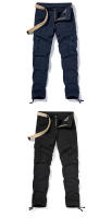 Pantalones cargo casuales para hombre, joggers atléticos, pantalones rectos sueltos de algodón - details 3