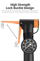 WEST BIKING-bomba de aire portátil para bicicleta, Inflador de neumáticos con válvula Schrader Presta, manómetro preciso, 120PSI, aleación de aluminio - details 5