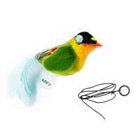 Juguete de peluche interactivo con sonido electrónico de pájaro t para suministros para mascotas de interior - details 2