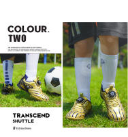 Zapatos de fútbol bajos para hombre y mujer, zapatillas deportivas antideslizantes especiales, uñas rotas doradas - details 10