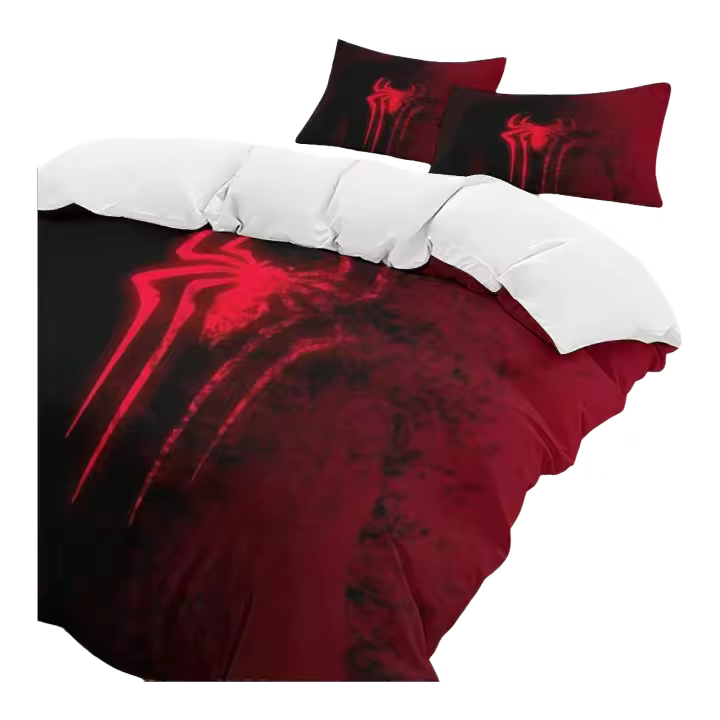 Juego de Cama de Spider-Man de 3 Piezas Parcela de Cama Twin con Sábana Única y 2 Fundas de Almohada Resistente al Desvanecimiento Microfibra Dormitería y Baño - 1