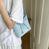 Bolso de cubo con lazo coreano para mujer, bolso de ocio Y2k con lazo para axila, bolso de hombro dulce de cuero Pu - details 17