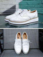 Zapatos informales de cuero genuino para mujer, zapatillas con cierre de cordones, zapatos planos Derby, Retro Brock, Oxfords - details 15