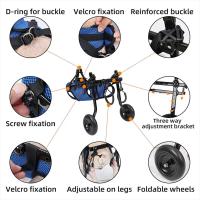 Ruedas ajustables para caminar para mascotas, soporte ligero para patas traseras de mascotas, herramienta azul para caminar, carrito para silla de ruedas para perros, perro con discapacidad - details 3