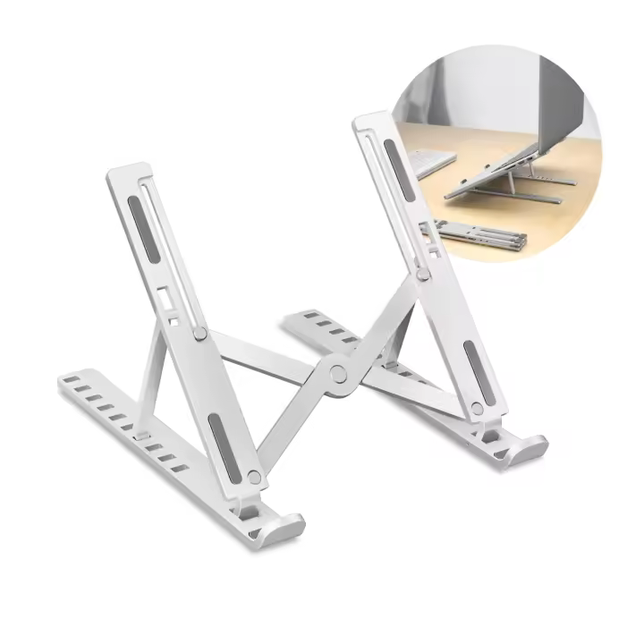 Soporte de Portátil para Laptop de Aluminio Ajustable Plegable, Ligero y Duradero - 1