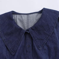 Sic Denim manga larga ss con cuello redondo estilo francés moda mujer - details 3