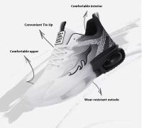 Deportes informales de alta calidad para hombre con parte superior de malla transpirable, suela elástica de PVC, zapatos cómodos para caminar, zapatos de gran tamaño para el verano - details 4