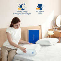 Almohada de espuma viscoelástica ajustable en altura, recién nacido, juego de 2 almohadas para cama de tamaño queen MP05 - details 2