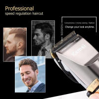 Kemei-recortadora eléctrica recargable profesional, batería de litio, cabezal de acero al carbono, cortadora de pelo lavable, KM-9160 - details 7
