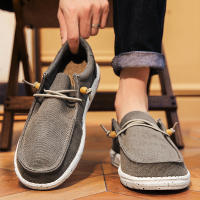 Zapatos de lona de hombre de talla grande para primavera y verano, estilo casual, ligeros y de un solo pedal. - details 21
