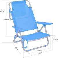 Sillas de Playa Rebanales Plegables con Reposacabezas Estructura Ligera de Aluminio, Transpirable, Resistente Portátiles para Jardín, Camping, Piscina, Terraza - details 14