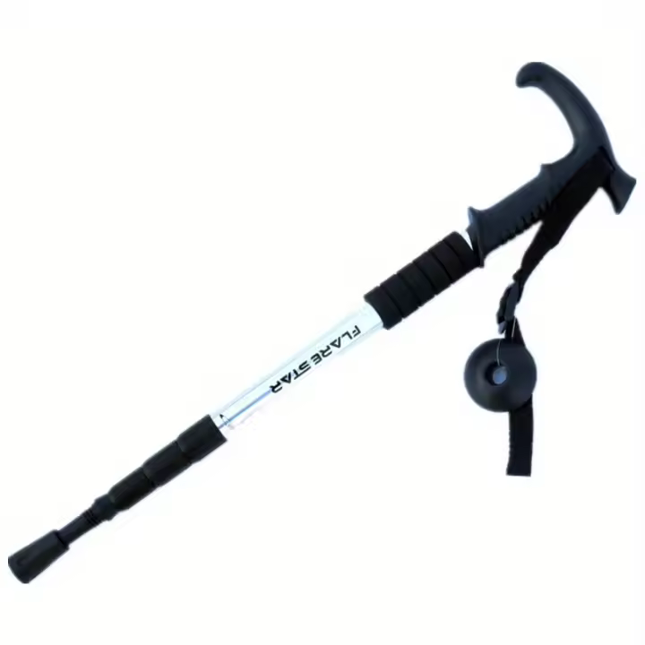 Bastón de senderismo ultraligero Ergonómico, Empuñadura Cómoda, Absorción de Impacto, Seguro Cierre Plegable para Exc - 1