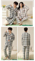Pijamas 100% Algodón Estilo Casual para Hombre y Mujer Conjunto de 2 Piezas - details 12