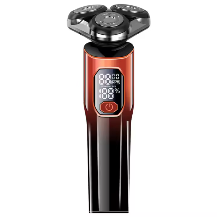 Nueva maquinilla de afeitar eléctrica con carga USB, pantalla digital magnética, tres cabezales de cuchillo, maquinilla de afeitar - 1