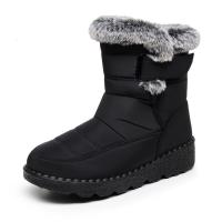 Botas impermeables de nieve de algodón de tubo nuevo High 2025 para mujer, zapatos casuales - details 0