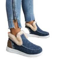 Zapatos cálidos de invierno para mujer, botas de nieve planas informales a la moda para exteriores, zapatos - details 1