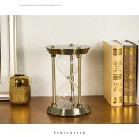 Reloj de arena Retro europeo, temporizador de cristal de arena vacío de Metal, decoraciones para el hogar y la Oficina, retenga arena de playas y desiertos - details 4