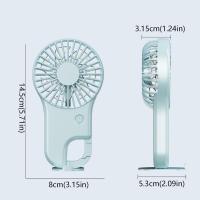 Mini ventilador portátil de mano, 3 engranajes, gancho para montañismo, pequeño ventilador eléctrico, ventilador de escritorio recargable de bajo ruido - details 0