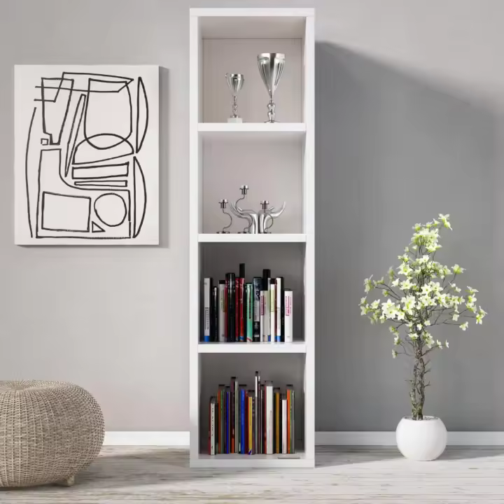 Estantería Vela Roble 190x60x28cm 5 Estantes Librería Biblioteca Mueble Organizador Oficina - 1