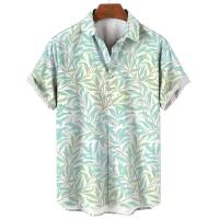 Moda Verano Hawaiiana para Hombres Camisa Suelta con Manga Corta, Estampado 3D Retro, Ideal para Vacaciones en la Playa - details 5